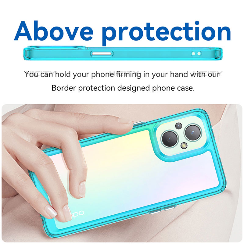 Silikon Schutzhülle Rahmen Tasche Hülle Durchsichtig Transparent J01S für OnePlus Nord N20 5G groß
