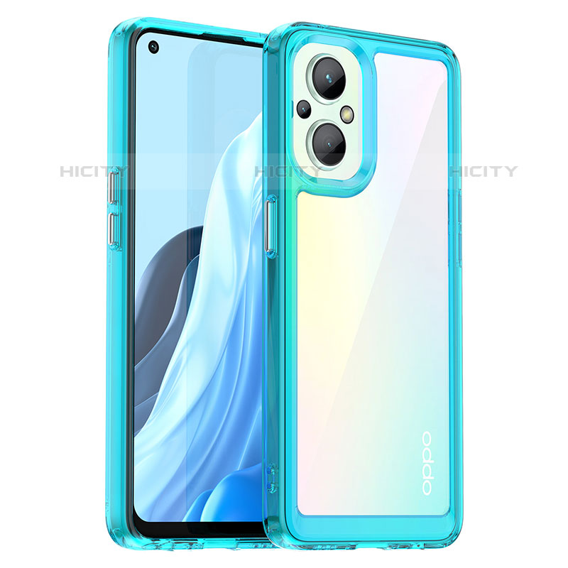 Silikon Schutzhülle Rahmen Tasche Hülle Durchsichtig Transparent J01S für Oppo F21 Pro 5G Cyan Plus