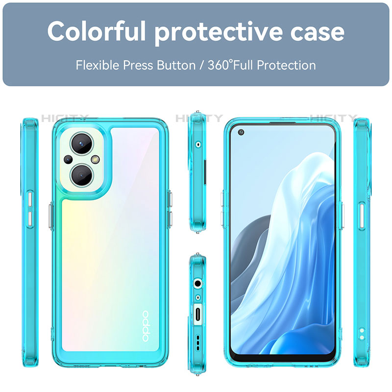 Silikon Schutzhülle Rahmen Tasche Hülle Durchsichtig Transparent J01S für Oppo F21s Pro 5G groß