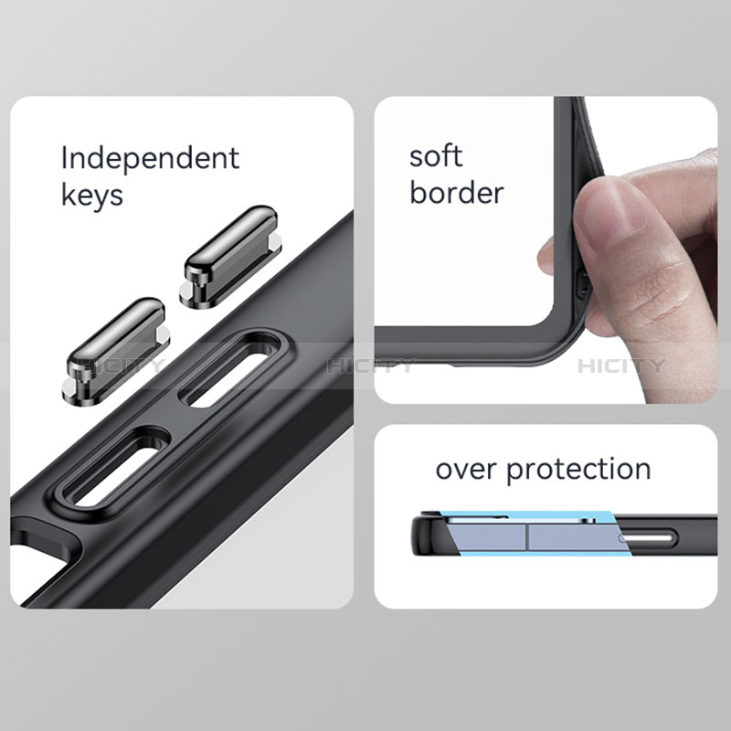 Silikon Schutzhülle Rahmen Tasche Hülle Durchsichtig Transparent J01S für Oppo Find X5 5G