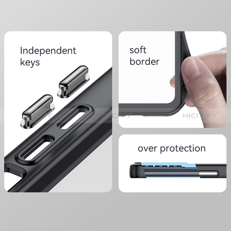 Silikon Schutzhülle Rahmen Tasche Hülle Durchsichtig Transparent J01S für Oppo K9 Pro 5G groß
