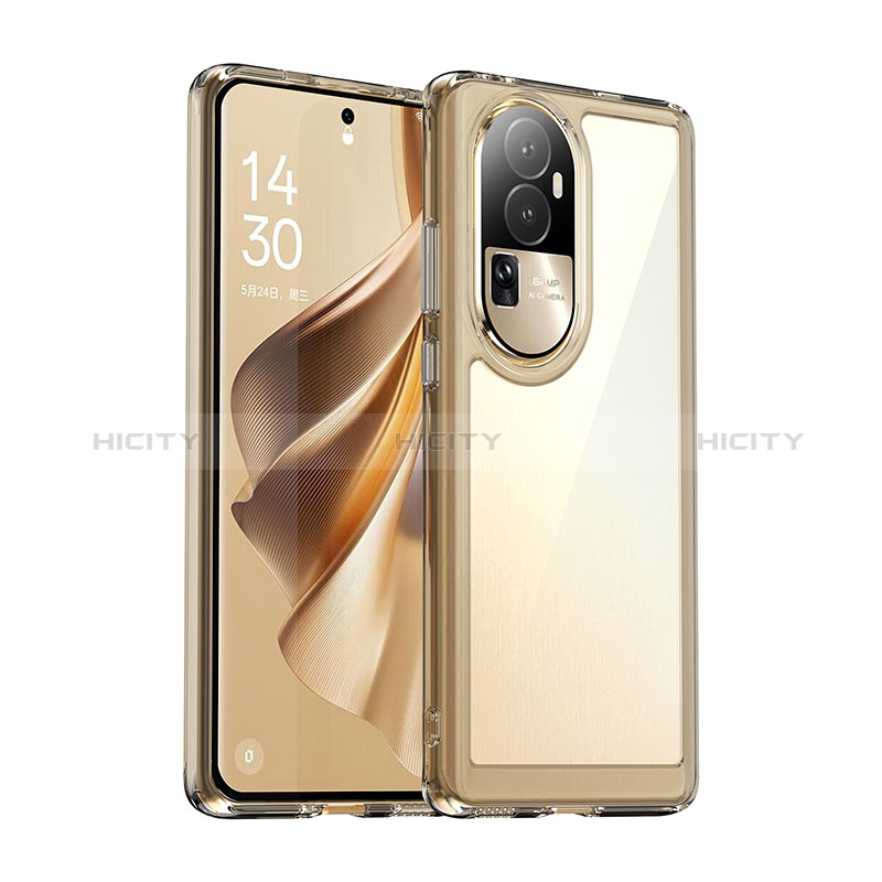 Silikon Schutzhülle Rahmen Tasche Hülle Durchsichtig Transparent J01S für Oppo Reno10 Pro+ Plus 5G Grau