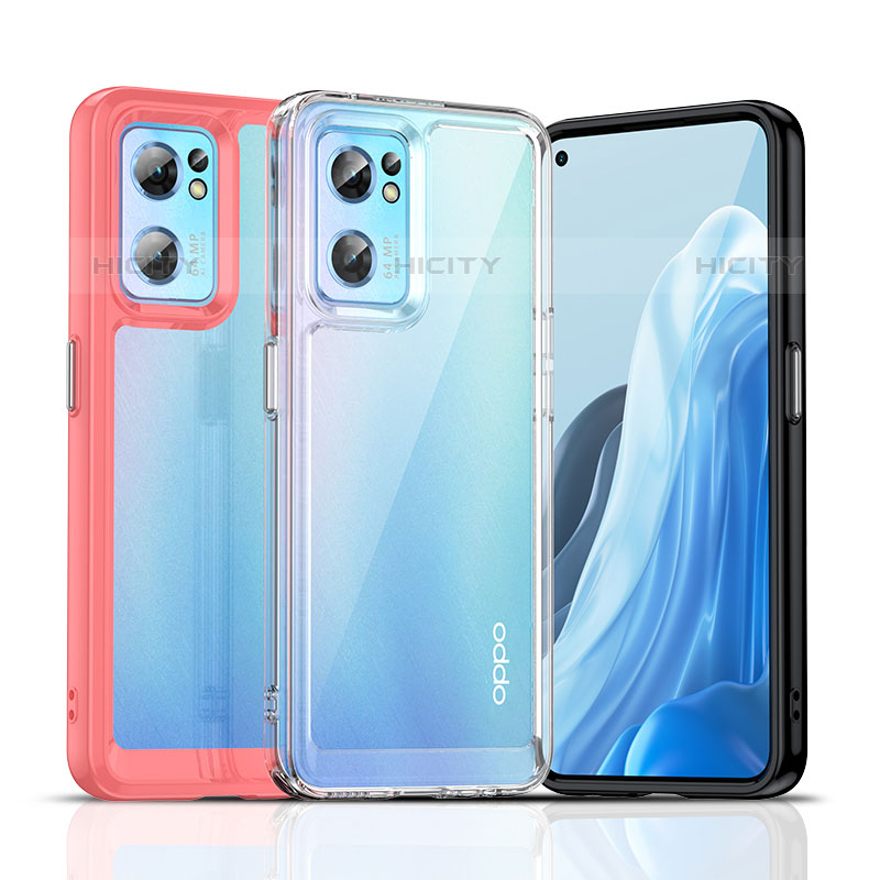 Silikon Schutzhülle Rahmen Tasche Hülle Durchsichtig Transparent J01S für Oppo Reno7 5G