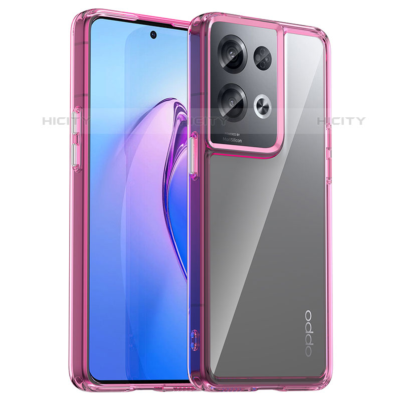 Silikon Schutzhülle Rahmen Tasche Hülle Durchsichtig Transparent J01S für Oppo Reno8 Pro 5G