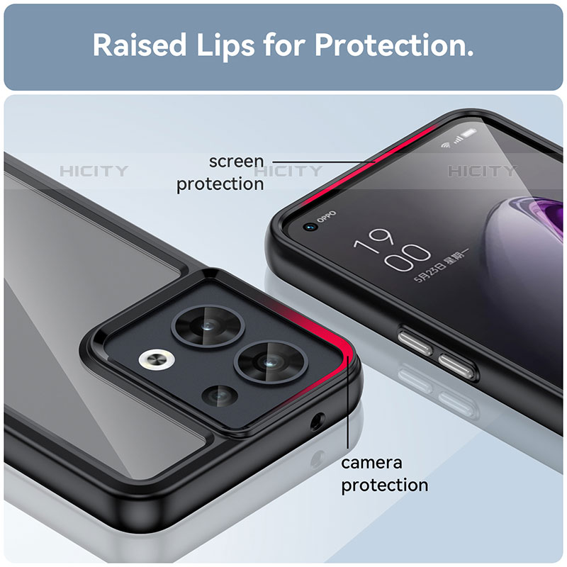 Silikon Schutzhülle Rahmen Tasche Hülle Durchsichtig Transparent J01S für Oppo Reno9 Pro 5G