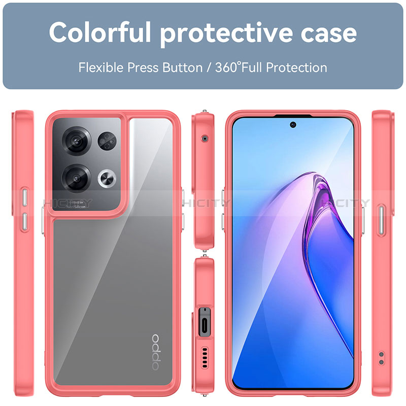 Silikon Schutzhülle Rahmen Tasche Hülle Durchsichtig Transparent J01S für Oppo Reno9 Pro+ Plus 5G