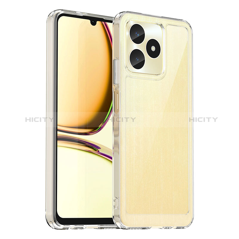 Silikon Schutzhülle Rahmen Tasche Hülle Durchsichtig Transparent J01S für Realme C53 groß