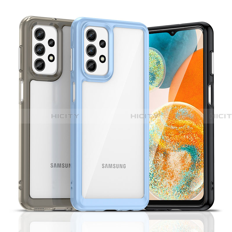 Silikon Schutzhülle Rahmen Tasche Hülle Durchsichtig Transparent J01S für Samsung Galaxy A23 4G groß