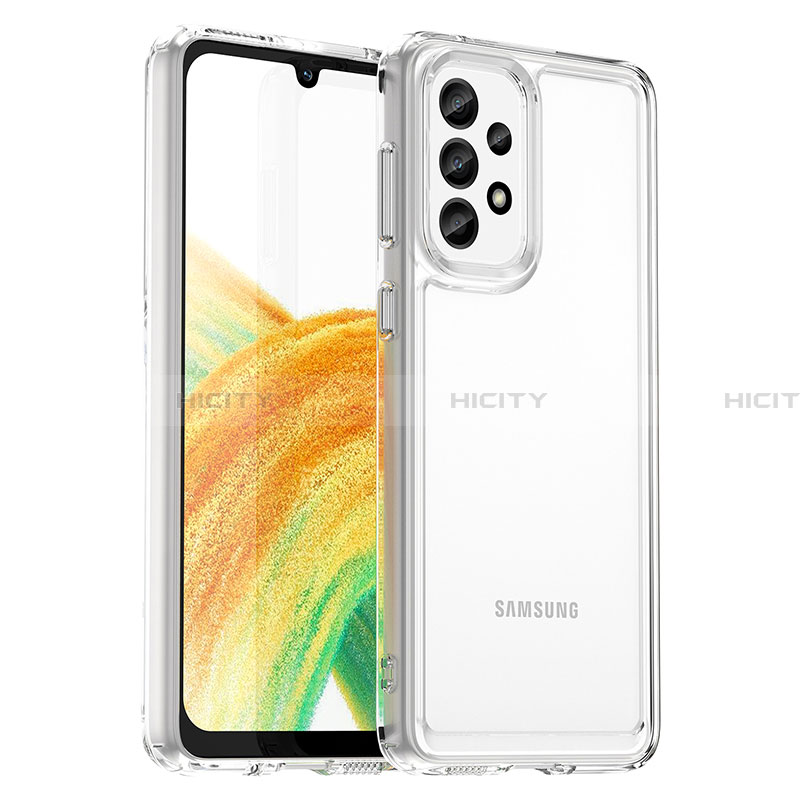 Silikon Schutzhülle Rahmen Tasche Hülle Durchsichtig Transparent J01S für Samsung Galaxy A33 5G groß