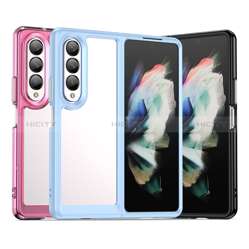 Silikon Schutzhülle Rahmen Tasche Hülle Durchsichtig Transparent J01S für Samsung Galaxy Z Fold3 5G groß