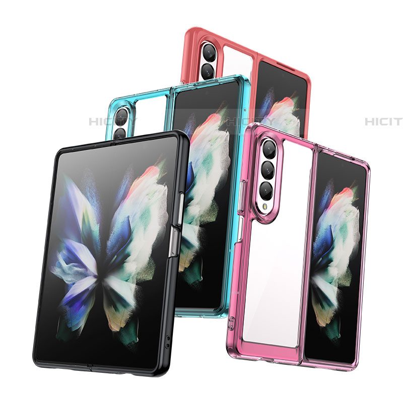 Silikon Schutzhülle Rahmen Tasche Hülle Durchsichtig Transparent J01S für Samsung Galaxy Z Fold4 5G