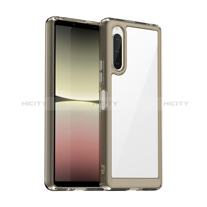 Silikon Schutzhülle Rahmen Tasche Hülle Durchsichtig Transparent J01S für Sony Xperia 10 V Grau Plus