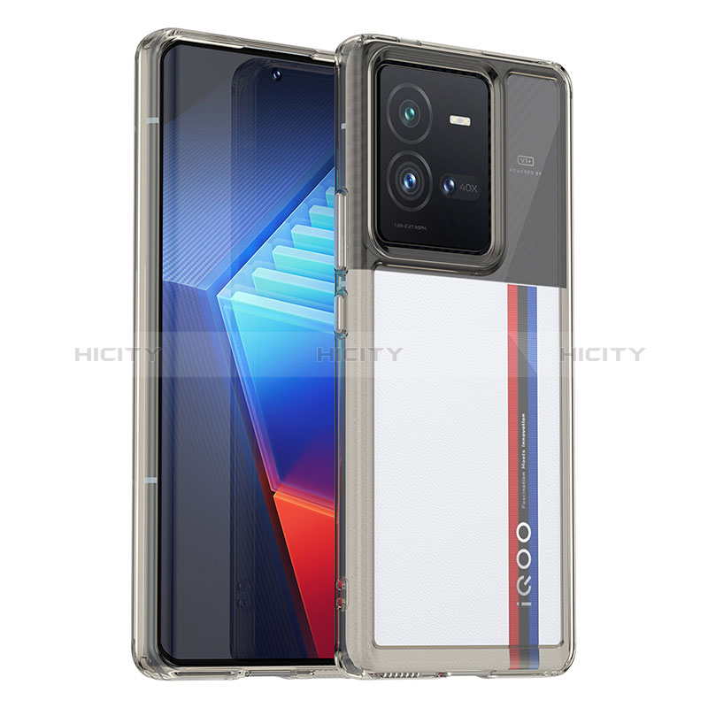 Silikon Schutzhülle Rahmen Tasche Hülle Durchsichtig Transparent J01S für Vivo iQOO 10 Pro 5G Grau