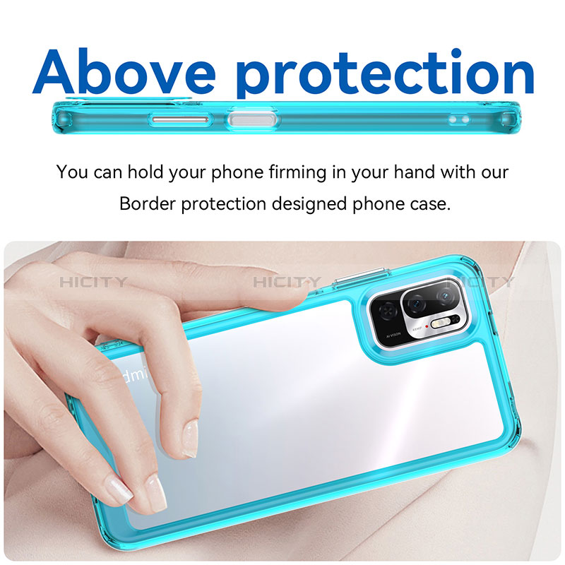 Silikon Schutzhülle Rahmen Tasche Hülle Durchsichtig Transparent J01S für Xiaomi POCO M3 Pro 5G groß