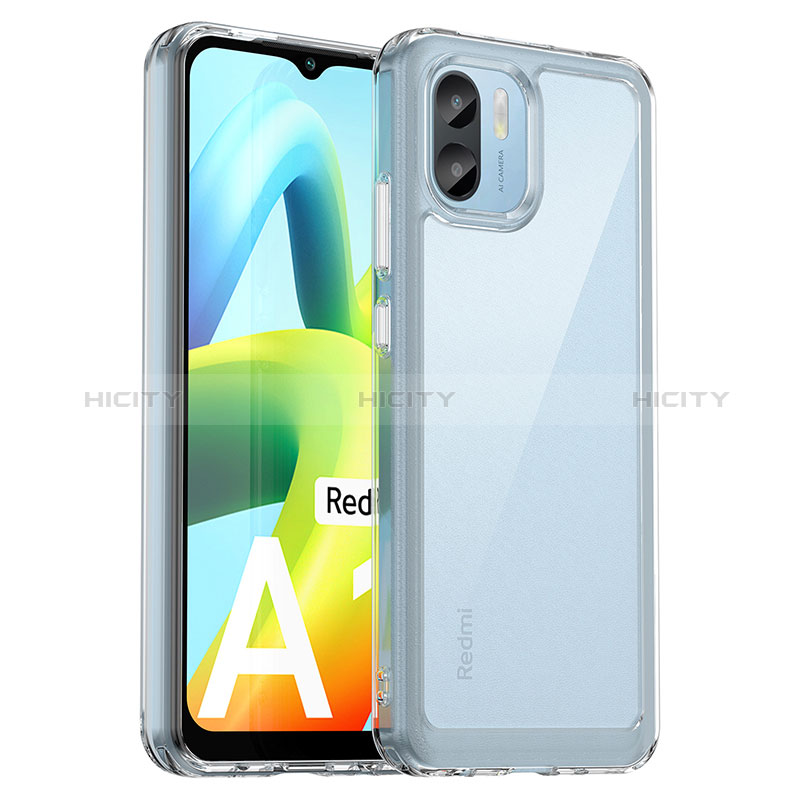 Silikon Schutzhülle Rahmen Tasche Hülle Durchsichtig Transparent J01S für Xiaomi Redmi A2 Grau