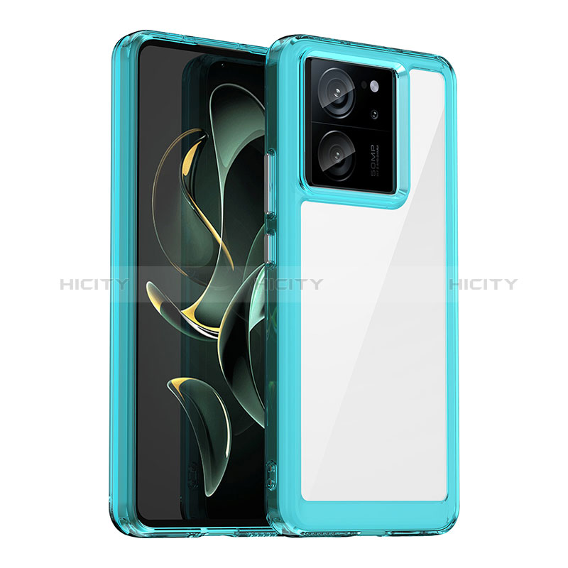 Silikon Schutzhülle Rahmen Tasche Hülle Durchsichtig Transparent J01S für Xiaomi Redmi K60 Ultra 5G Cyan Plus