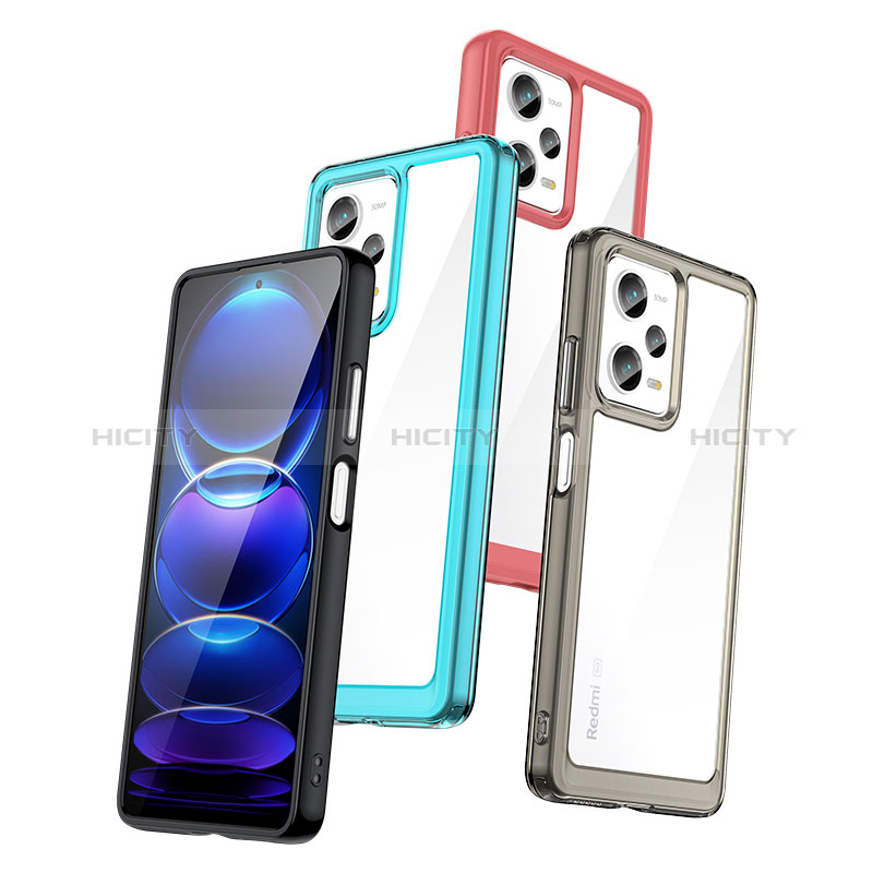 Silikon Schutzhülle Rahmen Tasche Hülle Durchsichtig Transparent J01S für Xiaomi Redmi Note 12 Pro 5G groß