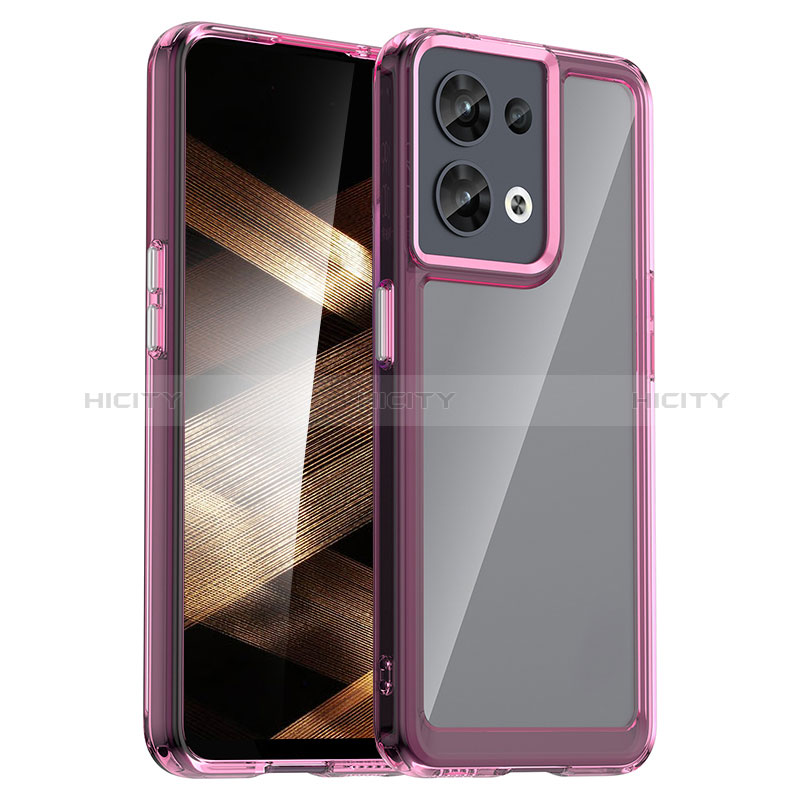 Silikon Schutzhülle Rahmen Tasche Hülle Durchsichtig Transparent J01S für Xiaomi Redmi Note 13 5G Pink