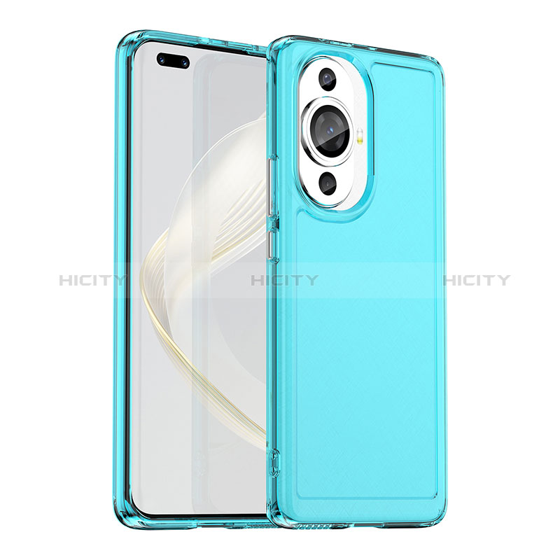 Silikon Schutzhülle Rahmen Tasche Hülle Durchsichtig Transparent J02S für Huawei Nova 11 Ultra Blau