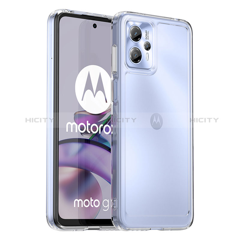 Silikon Schutzhülle Rahmen Tasche Hülle Durchsichtig Transparent J02S für Motorola Moto G23 groß