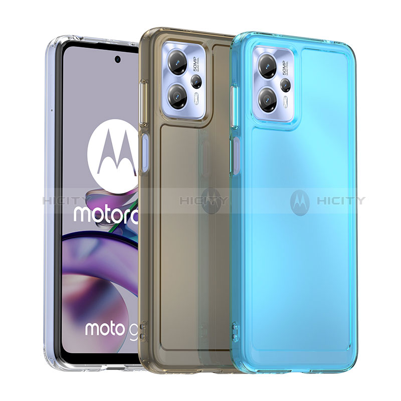 Silikon Schutzhülle Rahmen Tasche Hülle Durchsichtig Transparent J02S für Motorola Moto G23 groß