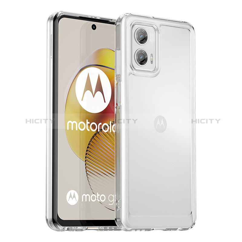 Silikon Schutzhülle Rahmen Tasche Hülle Durchsichtig Transparent J02S für Motorola Moto G73 5G groß