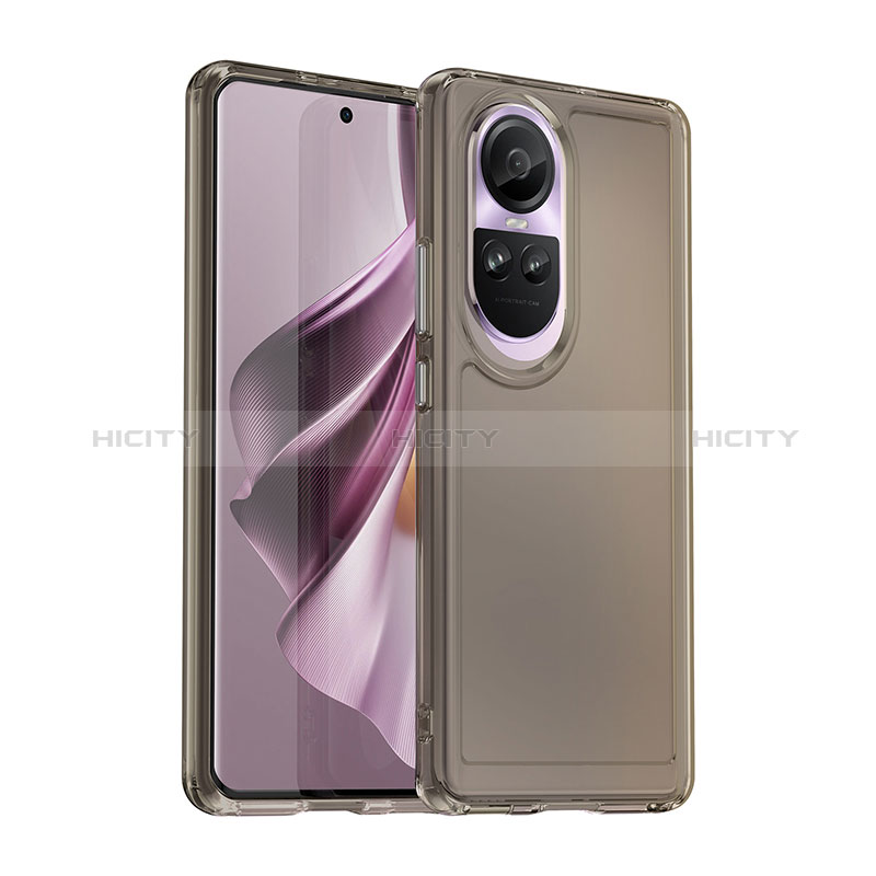 Silikon Schutzhülle Rahmen Tasche Hülle Durchsichtig Transparent J02S für Oppo Reno10 Pro 5G Grau