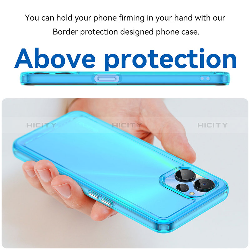 Silikon Schutzhülle Rahmen Tasche Hülle Durchsichtig Transparent J02S für Realme 9i 5G groß