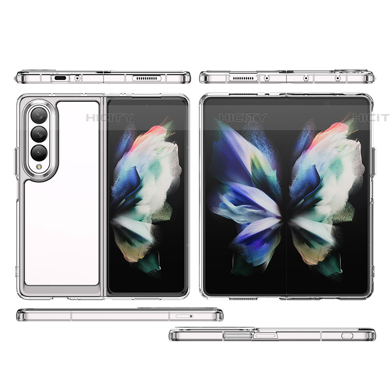 Silikon Schutzhülle Rahmen Tasche Hülle Durchsichtig Transparent J02S für Samsung Galaxy Z Fold4 5G groß