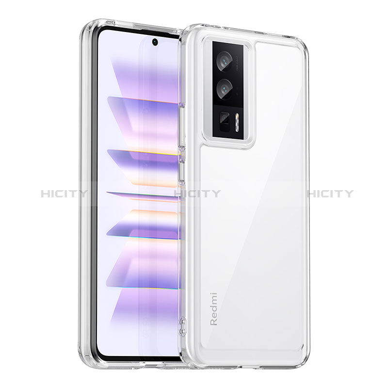 Silikon Schutzhülle Rahmen Tasche Hülle Durchsichtig Transparent J02S für Xiaomi Poco F5 Pro 5G groß