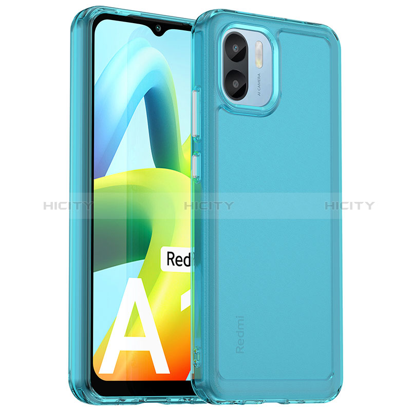 Silikon Schutzhülle Rahmen Tasche Hülle Durchsichtig Transparent J02S für Xiaomi Redmi A1 Blau Plus