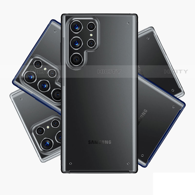 Silikon Schutzhülle Rahmen Tasche Hülle Durchsichtig Transparent M02 für Samsung Galaxy S21 Ultra 5G groß
