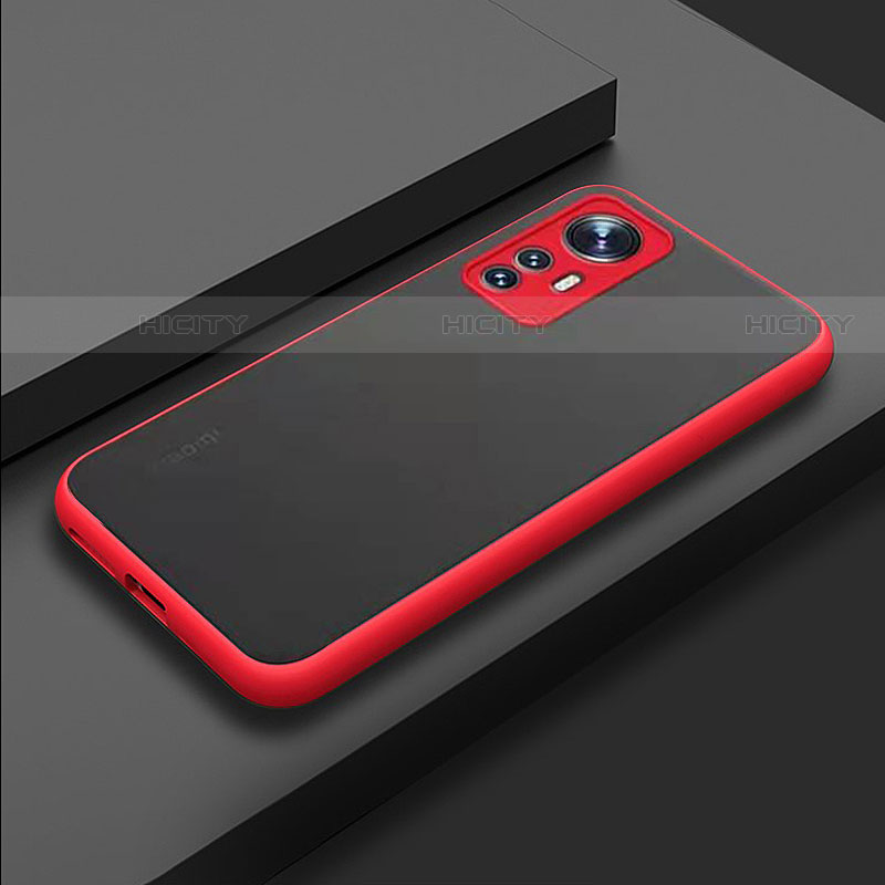 Silikon Schutzhülle Rahmen Tasche Hülle Durchsichtig Transparent M02 für Xiaomi Mi 12X 5G Rot