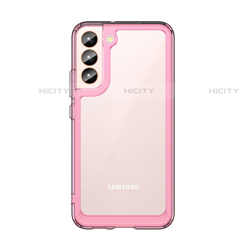 Silikon Schutzhülle Rahmen Tasche Hülle Durchsichtig Transparent M03 für Samsung Galaxy S21 5G Rosegold