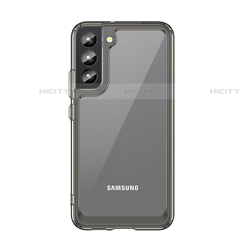 Silikon Schutzhülle Rahmen Tasche Hülle Durchsichtig Transparent M03 für Samsung Galaxy S21 FE 5G Grau Plus