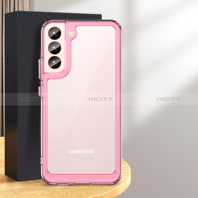 Silikon Schutzhülle Rahmen Tasche Hülle Durchsichtig Transparent M03 für Samsung Galaxy S24 Plus 5G Rosegold Plus