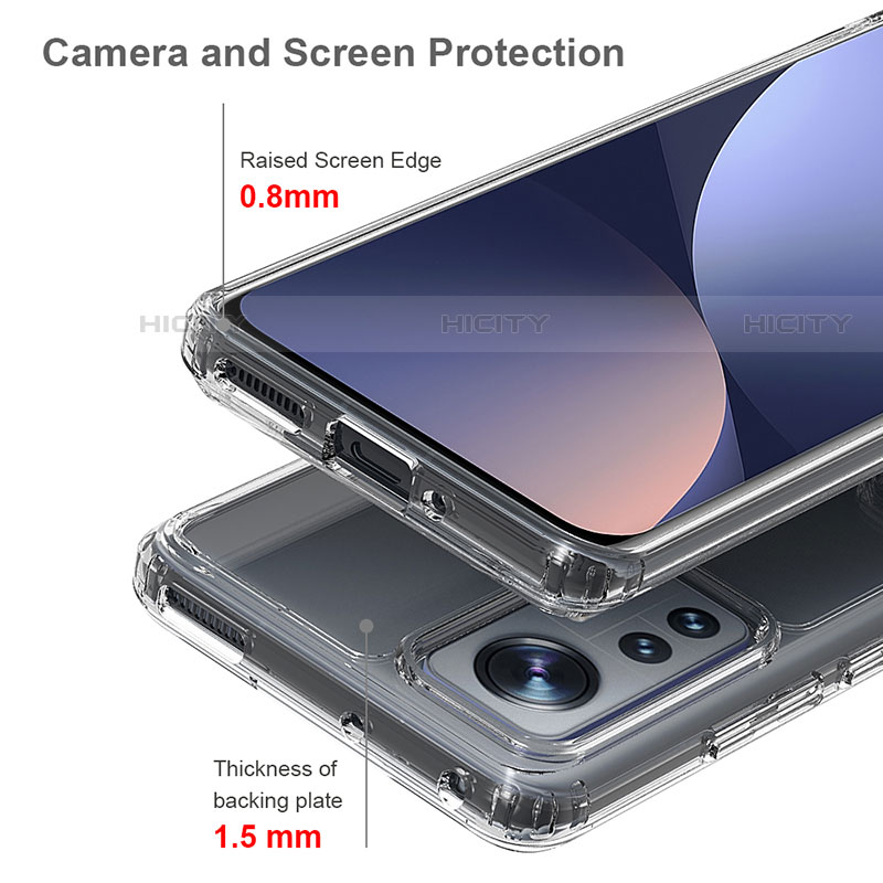 Silikon Schutzhülle Rahmen Tasche Hülle Durchsichtig Transparent M07 für Xiaomi Mi 12 Pro 5G groß