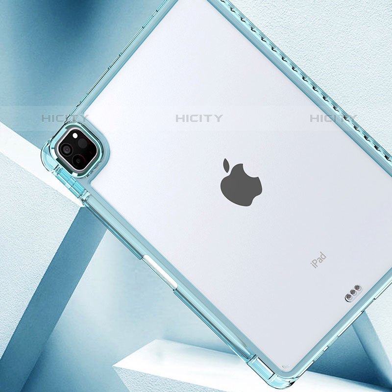 Silikon Schutzhülle Rahmen Tasche Hülle Durchsichtig Transparent P01 für Apple iPad Pro 11 (2021)