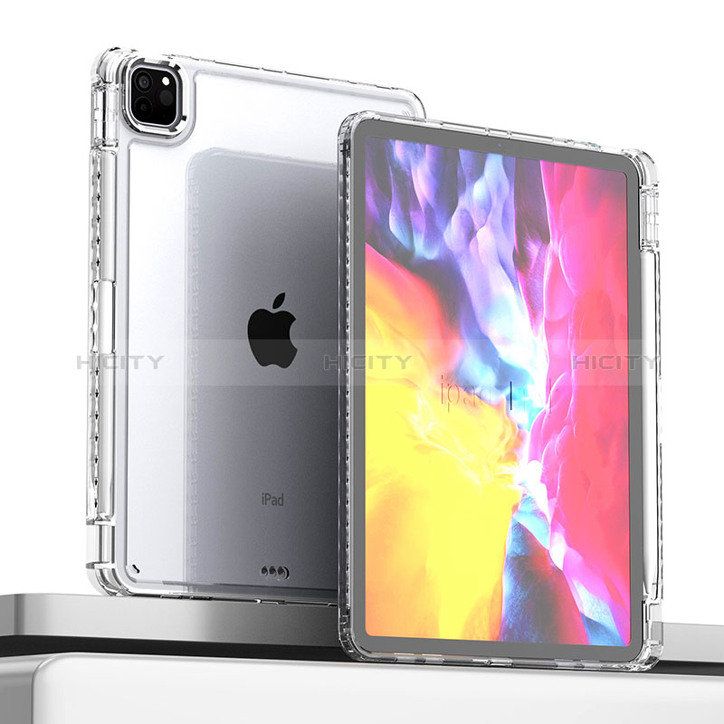 Silikon Schutzhülle Rahmen Tasche Hülle Durchsichtig Transparent P01 für Apple iPad Pro 11 (2022) groß