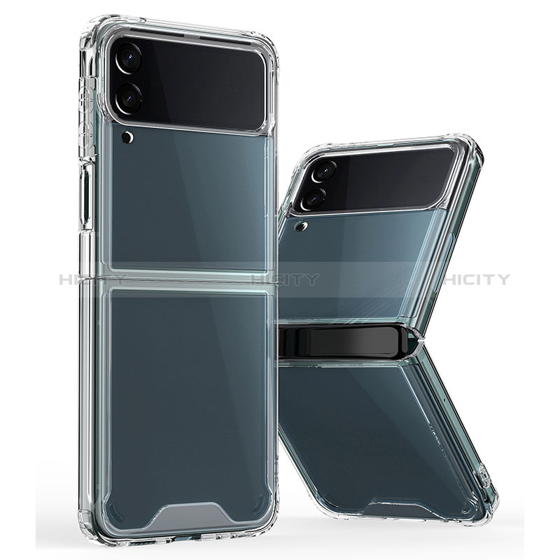 Silikon Schutzhülle Rahmen Tasche Hülle Durchsichtig Transparent P01 für Samsung Galaxy Z Flip3 5G Klar