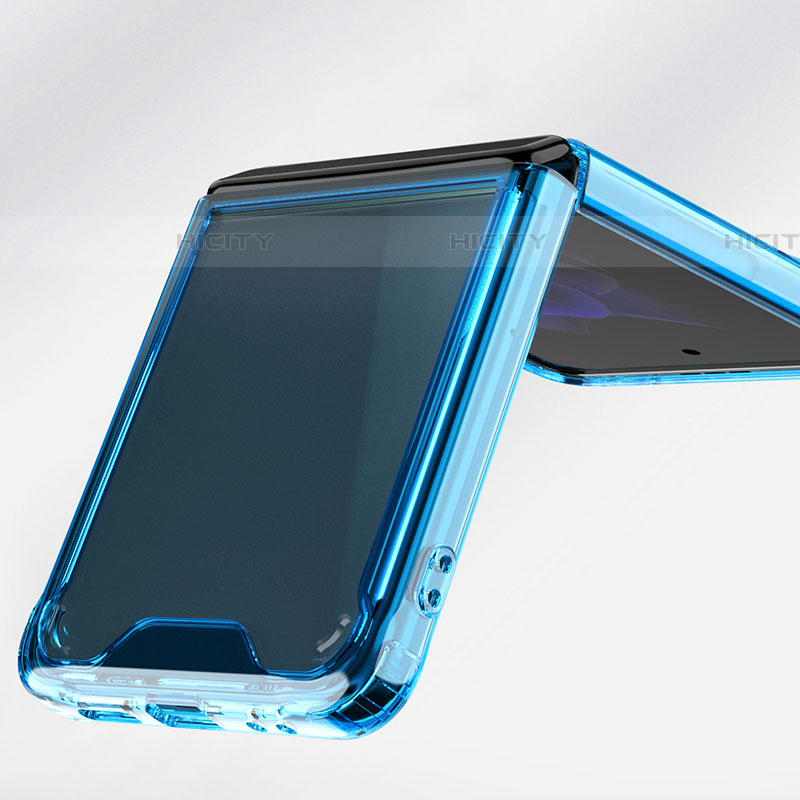 Silikon Schutzhülle Rahmen Tasche Hülle Durchsichtig Transparent P01 für Samsung Galaxy Z Flip4 5G