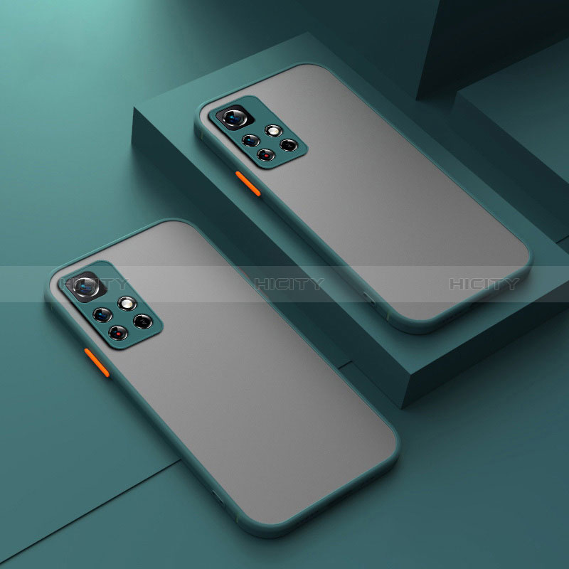 Silikon Schutzhülle Rahmen Tasche Hülle Durchsichtig Transparent P01 für Xiaomi Redmi Note 11 5G Grün Plus