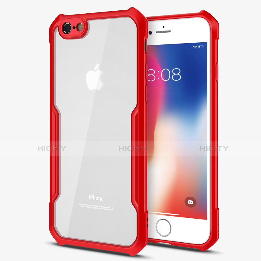 Silikon Schutzhülle Rahmen Tasche Hülle Durchsichtig Transparent Spiegel für Apple iPhone 6S