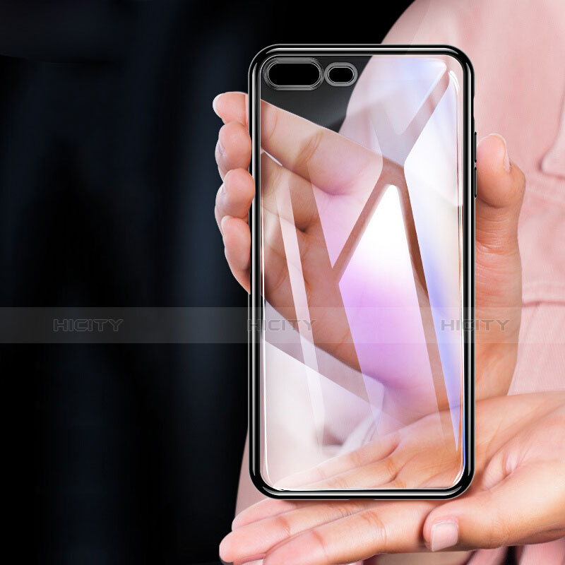 Silikon Schutzhülle Rahmen Tasche Hülle Durchsichtig Transparent Spiegel für Apple iPhone 7 Plus