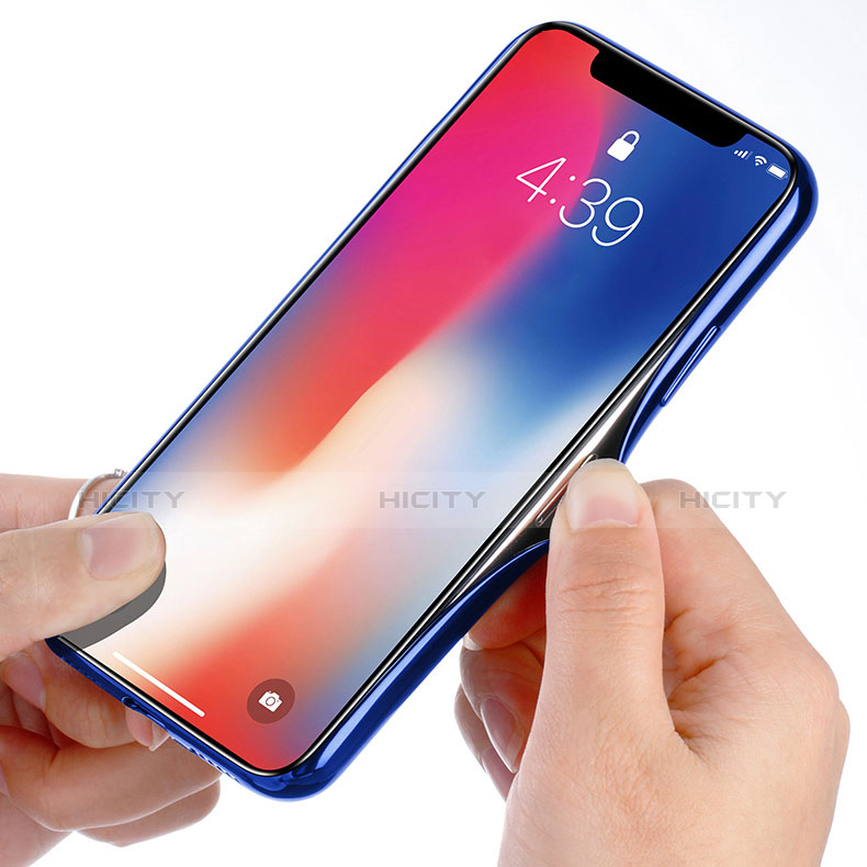 Silikon Schutzhülle Rahmen Tasche Hülle Durchsichtig Transparent Spiegel für Apple iPhone Xs groß