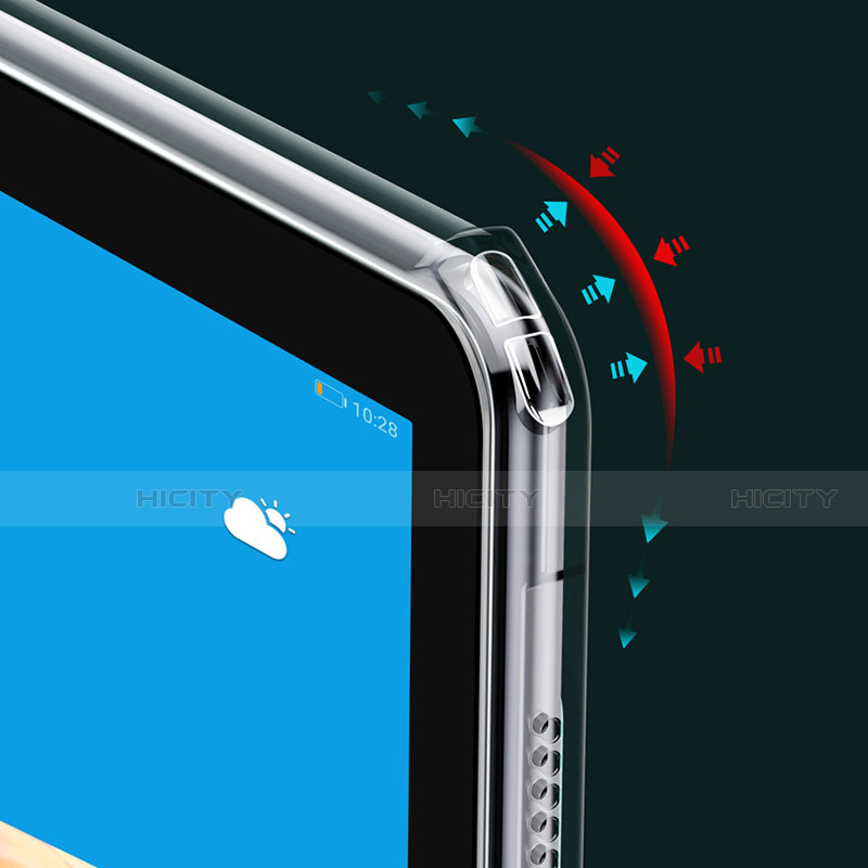Silikon Schutzhülle Rahmen Tasche Hülle Durchsichtig Transparent Spiegel für Huawei MatePad 10.8 Cyan
