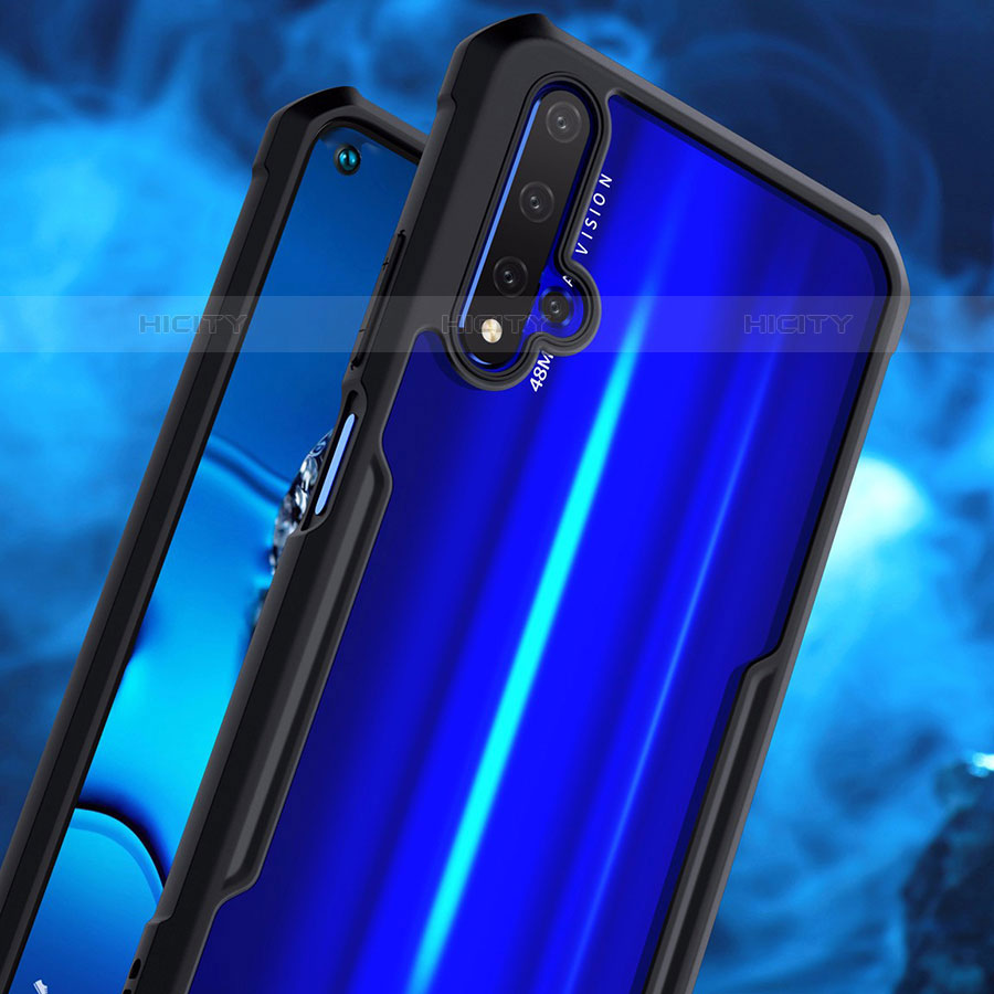 Silikon Schutzhülle Rahmen Tasche Hülle Durchsichtig Transparent Spiegel für Huawei Nova 5T groß