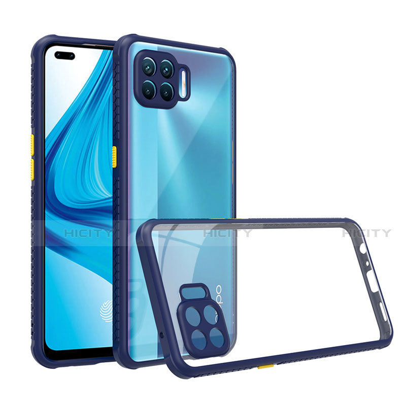 Silikon Schutzhülle Rahmen Tasche Hülle Durchsichtig Transparent Spiegel für Oppo F17 Pro groß