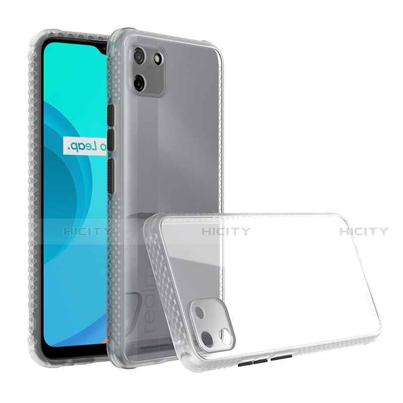 Silikon Schutzhülle Rahmen Tasche Hülle Durchsichtig Transparent Spiegel für Realme C11 Klar Plus