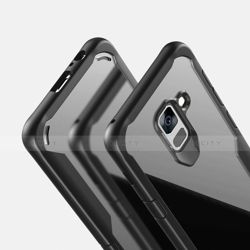 Silikon Schutzhülle Rahmen Tasche Hülle Durchsichtig Transparent Spiegel für Samsung Galaxy A8+ A8 Plus (2018) Duos A730F